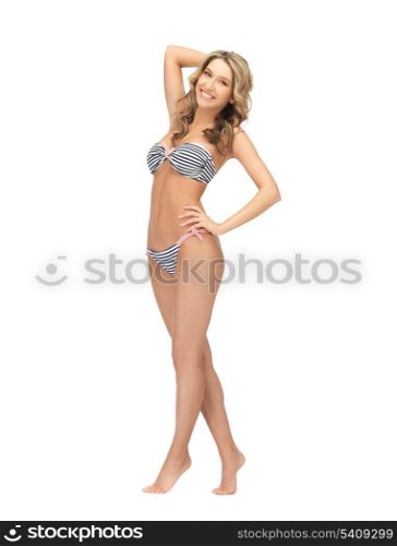 picture of happy smiling woman in bikini.