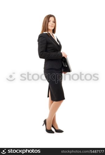 picture of happy successful businesswoman with laptop
