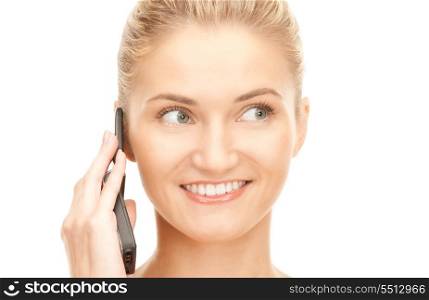 picture of happy woman with cell phone&#xA;