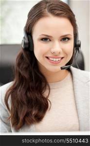 picture of helpline operator with laptop computer