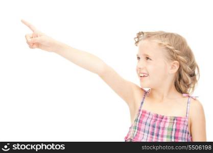picture of little girl pointing her finger&#xA;