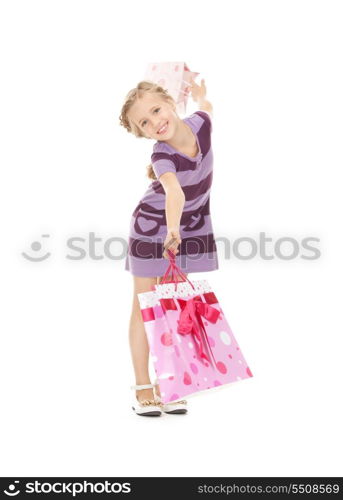 picture of little girl with shopping bags&#xA;
