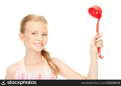 picture of little housewife with red ladle
