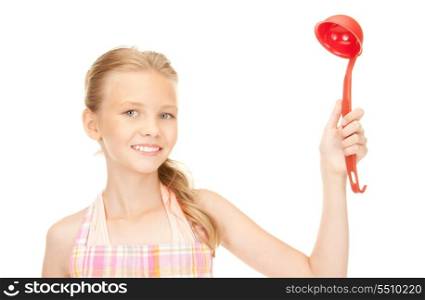 picture of little housewife with red ladle