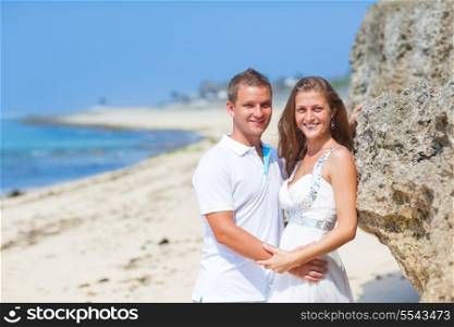 Picture of Lovely Couple on a Tropical Beach