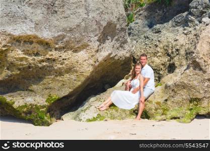 Picture of Lovely Couple on a Tropical Beach