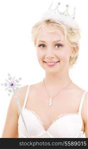 picture of lovely fairy in crown with magic wand