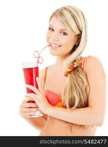 picture of lovely girl with glass of drink