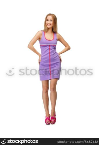picture of lovely teenage girl in elegant dress