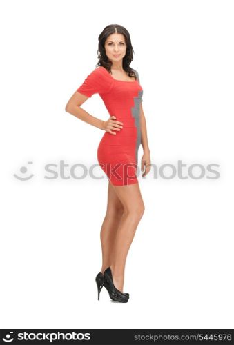 picture of lovely woman in elegant dress
