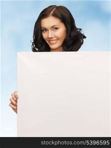 picture of lovely woman with blank board