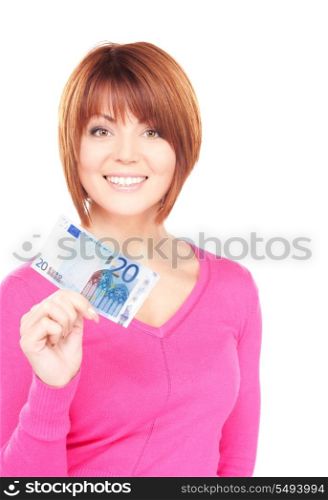 picture of lovely woman with cash money&#xA;