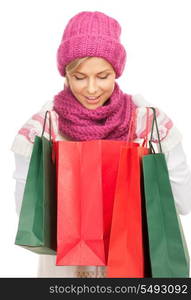 picture of lovely woman with shopping bags&#xA;