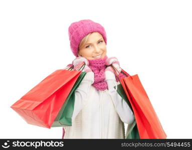 picture of lovely woman with shopping bags&#xA;