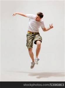 picture of male dancer jumping in the air