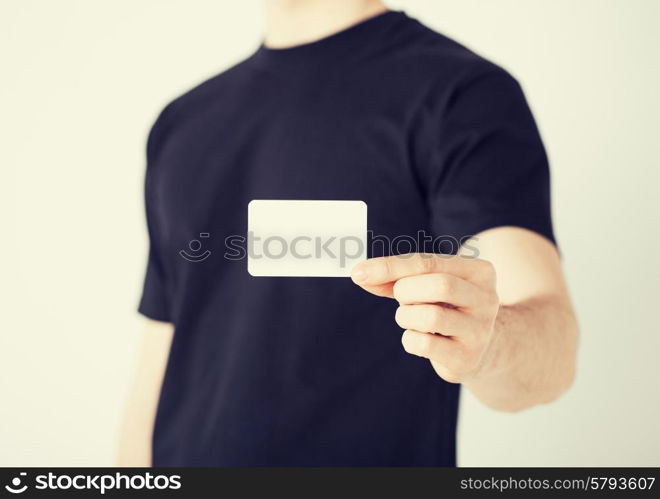 picture of man hand with blank paper