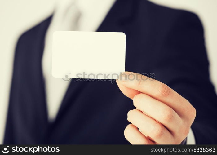 picture of man hand with blank paper