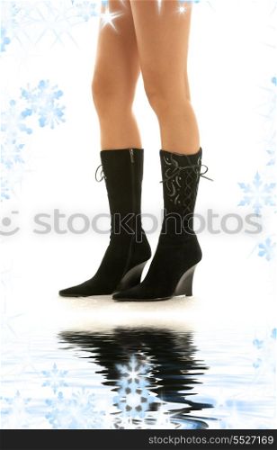 picture of perfect legs in black boots