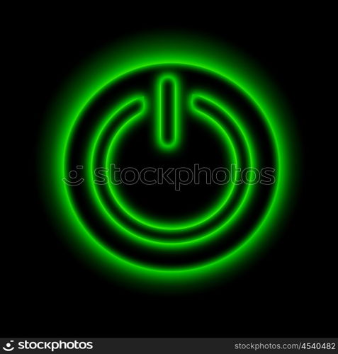 picture of power button against black background