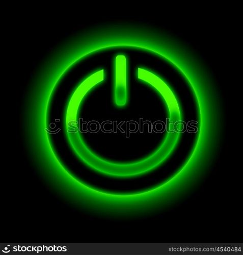 picture of power button against black background