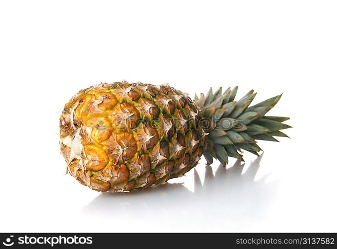 picture of ripe pineapple isolated on a white background