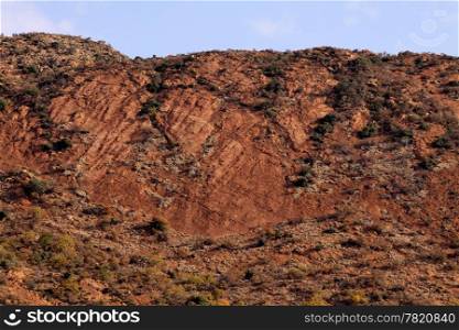 Picture of Steep Large Rock Face on Side of Mountain