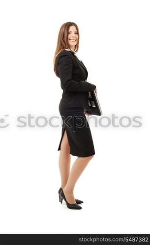 picture of successful businesswoman with laptop computer
