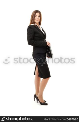 picture of successful businesswoman with laptop computer