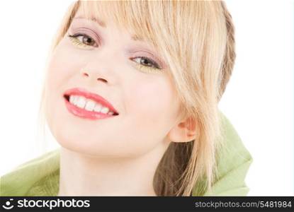 picture of teenage girl in green kerchief