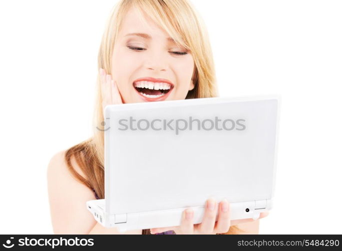 picture of teenage girl with laptop computer