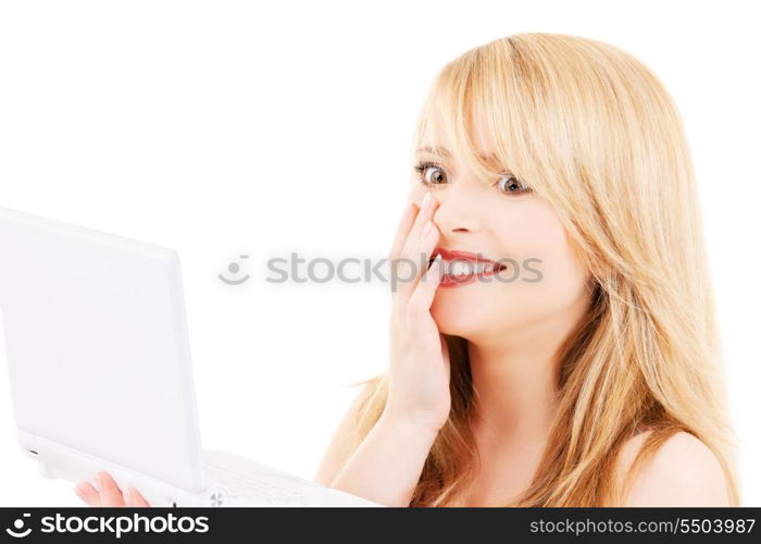 picture of teenage girl with laptop computer