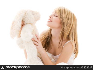 picture of teenage girl with plush toy