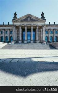 Picture of the Reichstag in Berlin in Springtime