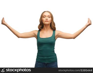picture of woman practicing yoga lotus pose
