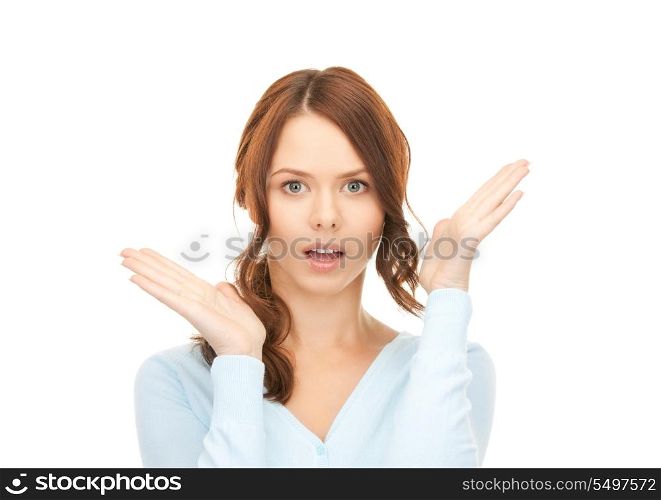 picture of woman with facial expression of surprise