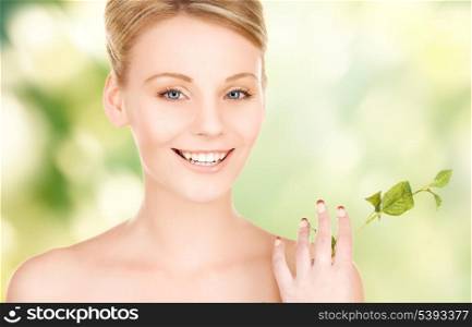 picture of woman with sprout