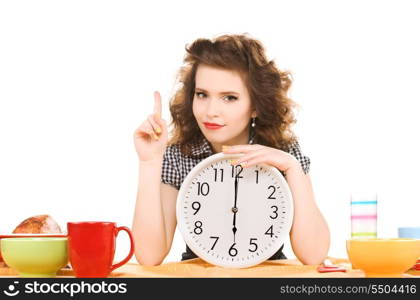 picture of young attractive woman in the kitchen