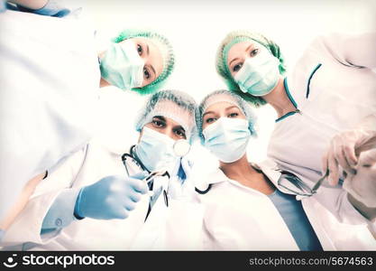 picture of young team or group of doctors in operating room