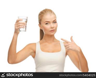 picture of young woman with glass of water