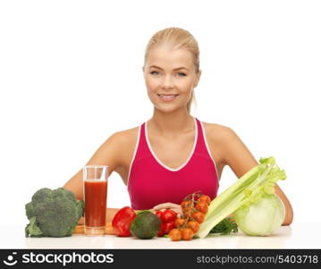 picture of young woman with organic food