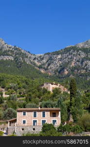 picturesque and historic village of Deia in the Tramuntana mountains, Mallorca, Spain