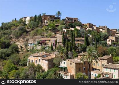 picturesque and historic village of Deia in the Tramuntana mountains, Mallorca, Spain