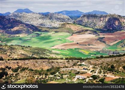 Picturesque Andalucia landscape near Ronda in southern Spain.
