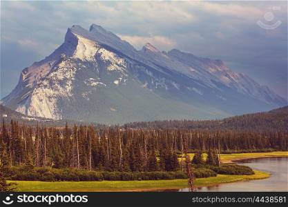 Picturesque Canadian mountains in summer