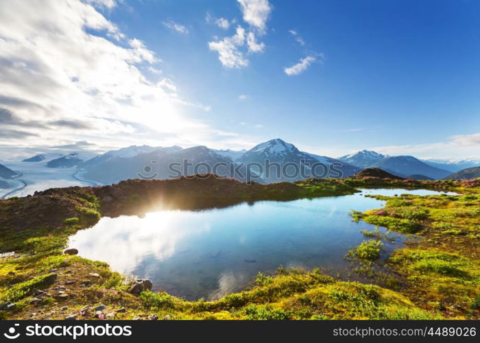 Picturesque Canadian mountains in summer