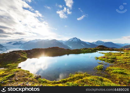 Picturesque Canadian mountains in summer