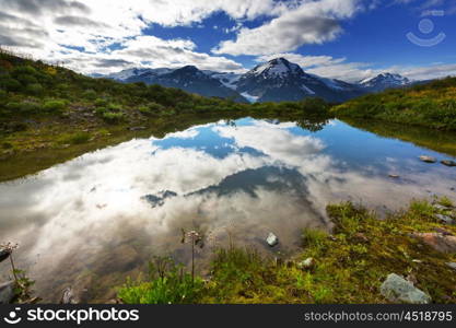 Picturesque Canadian mountains in summer