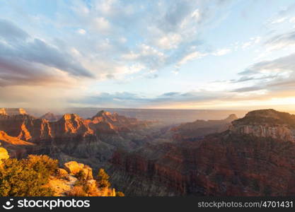 Picturesque landscapes of the Grand Canyon