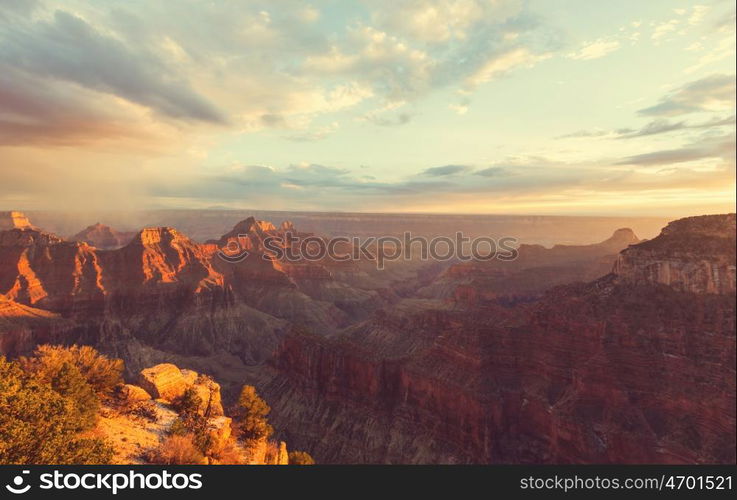 Picturesque landscapes of the Grand Canyon