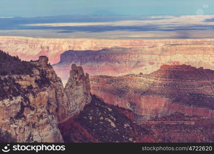 Picturesque landscapes of the Grand Canyon